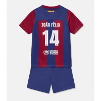 Barcelona Joao Felix #14 Heimtrikotsatz Kinder 2023-24 Kurzarm (+ Kurze Hosen)